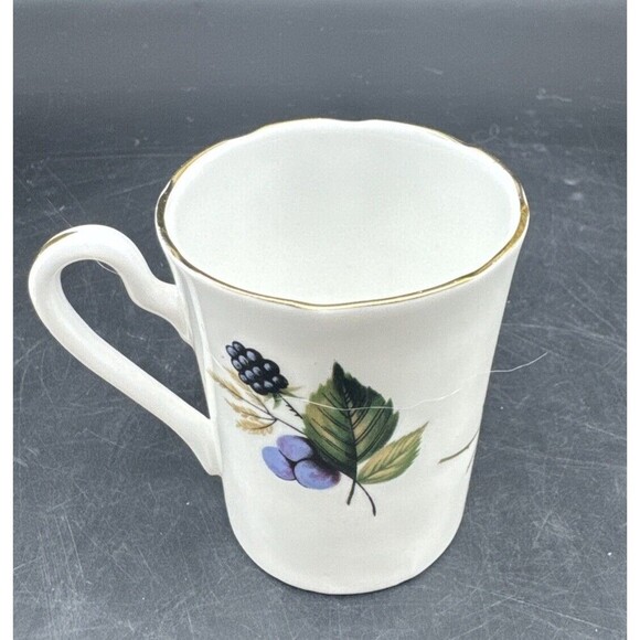 Royal Grafton FRUIT Bone China Teacup & Saucer Set Apple Grapes Blackberry - Picture 7 of 10